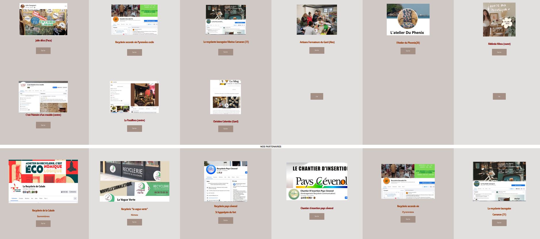 vitrines et sites web