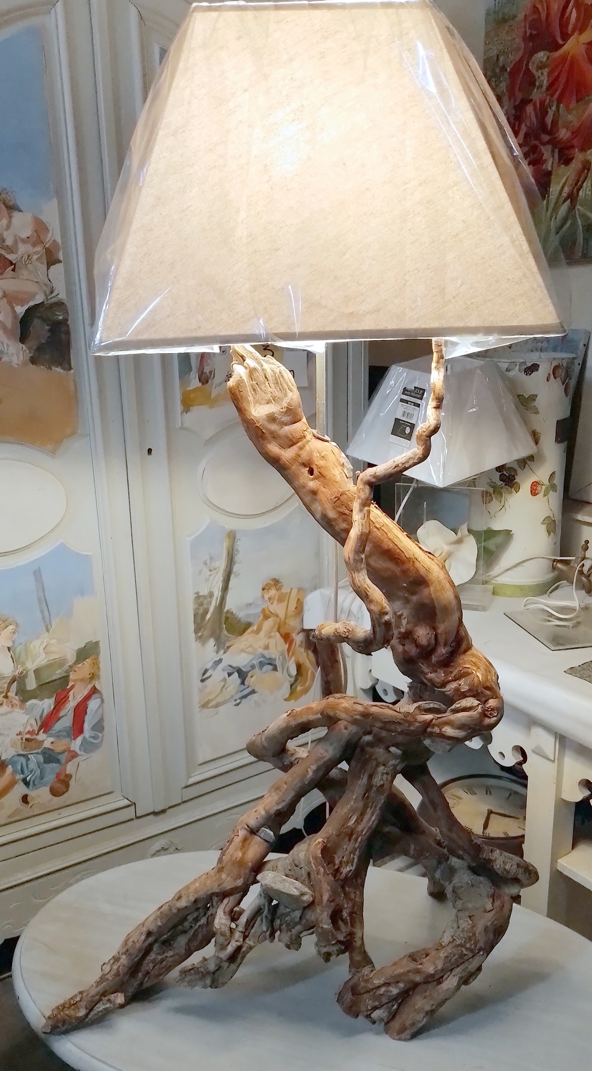 upcycling objets en luminaires bois flott&eacute;