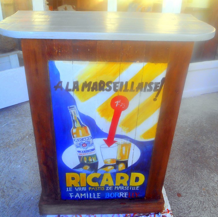 comptoir en palettes et bois recycl&eacute;s,stages menuiserie palettes,upcycling bois